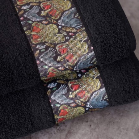 Terry towel Sofi de Marko Hamlet, 550 g, size 70x140 cm, black color-2