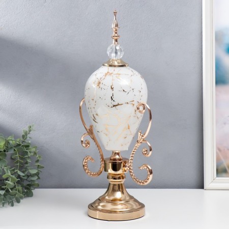 Interior metal souvenir, glass "Elegant Cup" Gold, Krakelyur 49x12.5x24 cm-2