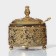 Sugar "Bouquet", 200 ml, 10 × 11 cm, with a spoon, cover, gold color