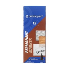 Permanent marker 2.0 mm centropen 2536, line 1 mm, red color, light -resistant