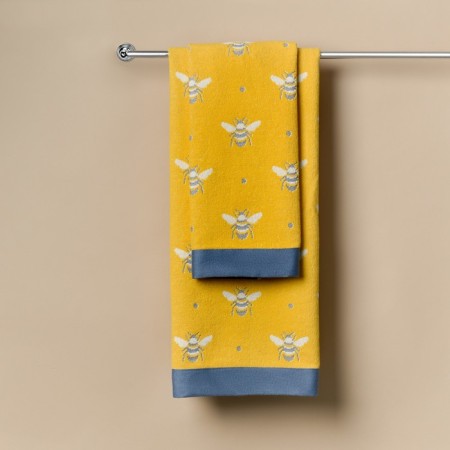 Terry towel Maya, size 70x140 cm, mustard color