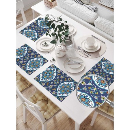 Set of napkins for setting the east pattern, rectangular, size 32x46 cm, 4 pcs-1