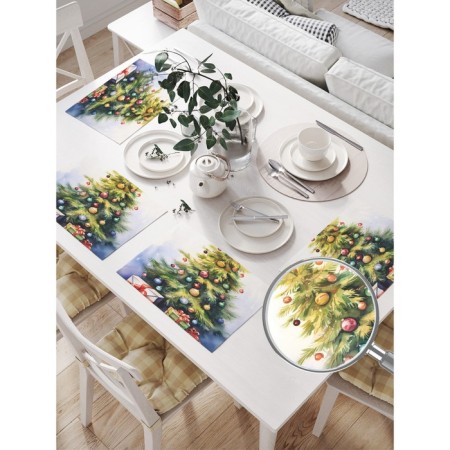 A set of napkins for setting the table "Fairytale", rectangular, size 32x46 cm, 4 pcs-1