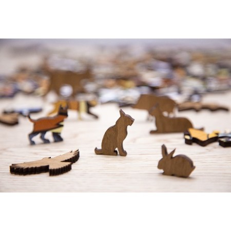 Ewa wooden puzzle, cunning fox, 28 × 20 cm, puzzle-5