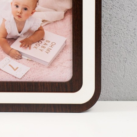 Photo frame LHDF "Home" 46x51 in 8 photos 10x15 cm, col. White/Wenge (plastic screen)-1