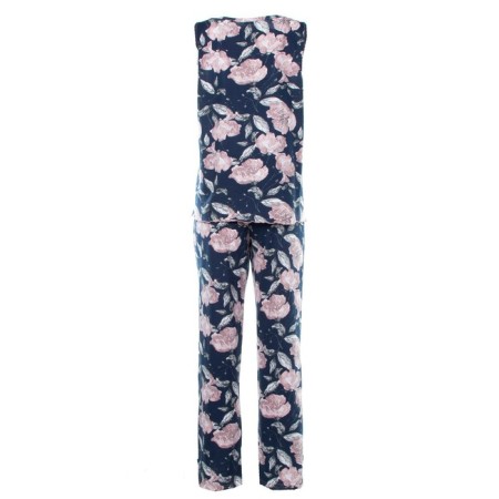Female homemade set (T-shirt/pants), dark blue color, size 46-7