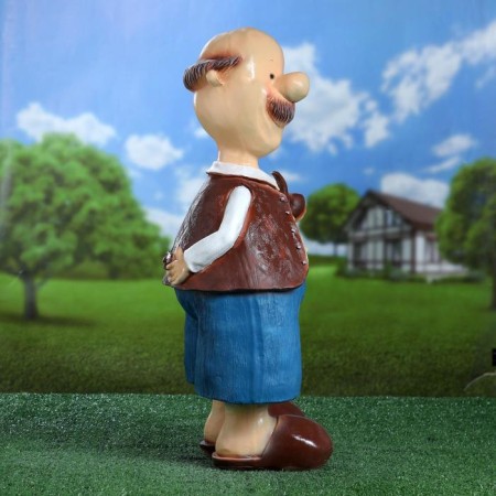 Garden figure "Grandfather with a pipe" 21x23x58cm mix-3