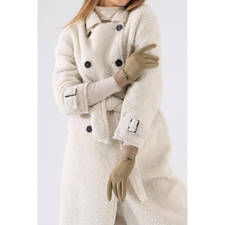 Gloves are female, dimensionless, without insulation, beige color-1