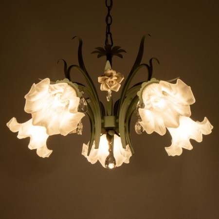 Lyana chandelier 5he27 40w green 45x45x40-90 cm-3