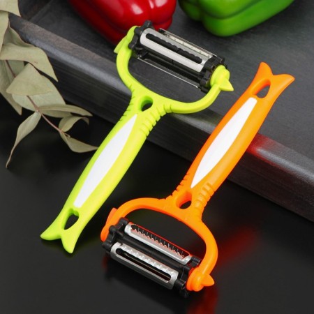 Vegetable cleaning of the shares "Trident", 15 cm, 3 blades, color mix-2