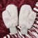 Mittens for the girl double, gray, size 14