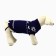 Clothing for dogs. Knitted sweater with "New Year" ornament, blue, size S