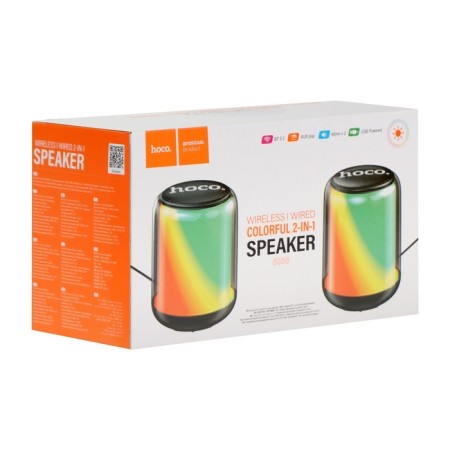 Portable column Hoco BS56, 2-B-1, 10 W, cable 1.3 m, BT5.2, USB/Jack 3.5, AUX, Black 960393-3