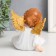 Souvenir Polystone "Angel in a white dress, sits" golden wings mix 10x9x13 cm