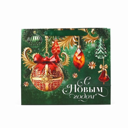 Laminated vertical package “Happy New Year”, Christmas tree toys, Ml 23 x 27 x 11.5 cm, New Year-3