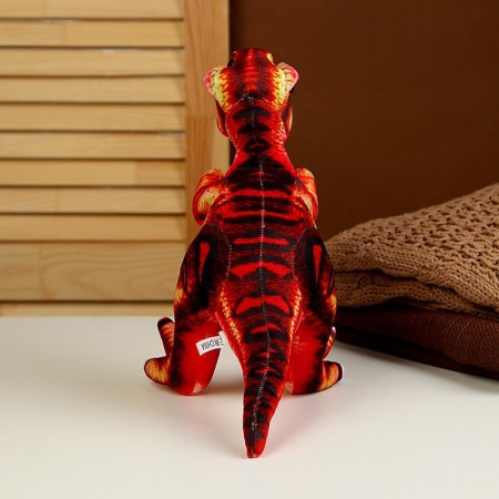 Soft toy "dinosaur", 32 cm, red color-2