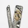 Safari leather bracelet snake, white-black color l = 17.5 cm