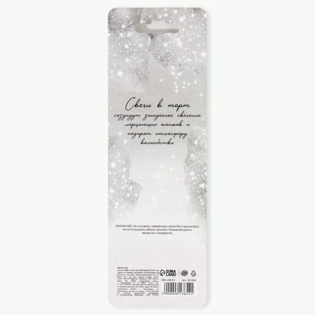 Candles for the cake "On your birthday", silver, 6 pcs.-4