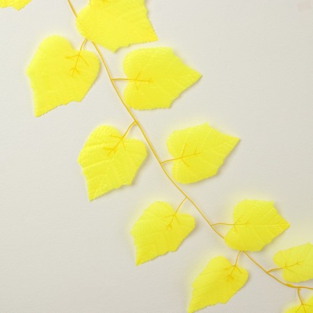 Decor "Girland from the leaves" Length: 2.4 m, width: 26 cm, yellow color-3