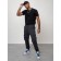 Cargo jeans male, size 50-52, dark gray color