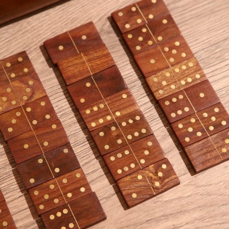 Game table "Domino" 25x7.5x5 cm, tree shisham-7