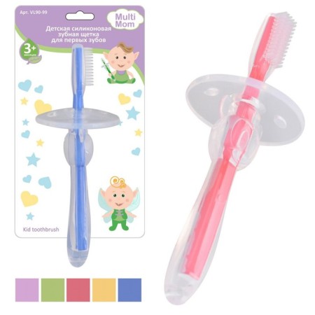 Children's silicone toothbrush for the first teeth, mix