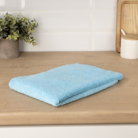 Raccoon rag, 250 g/m², 60 × 80 cm, microfiber, with overlock, 1 pc, color of blue-7