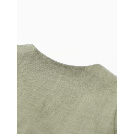 Платье детское Крошка Я Linen, р. 68-74, зеленый-6