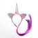 Carnival rim "unicorn", with a pigtail, pink color
