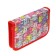 Penal School "cats", 13 x 19.5 cm, with lightning, 1 section, with filling, fabric