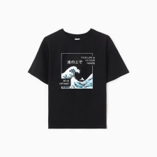 T -shirt for boy A.52368, Black color, height 164