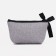 Cosmetic bag with a zipper, with a lining, the color is gray