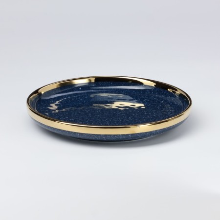 Ceramic dessert plate "Night Sky", D = 21 cm, blue color-1
