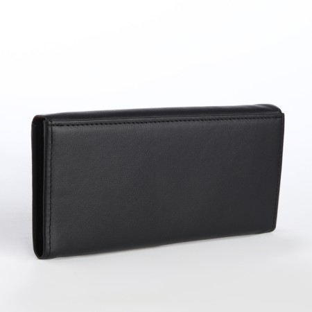 Women's wallet on a magnet, black color-1