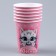 A set of paper dishes is a disposable cat ": 6 plates, 1 garland, 6 glasses
