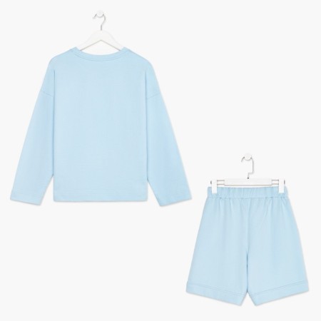 Women's costume (sweatshirt and shorts) Mist, p. 44-46, blue-6