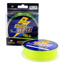Леска Shii Saido Electro wave, L=100 м, d=0.181 мм, test=2.59 кг, желтая