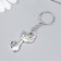 Trick Metal "A cat with slanting eyes" silver 4x2 cm