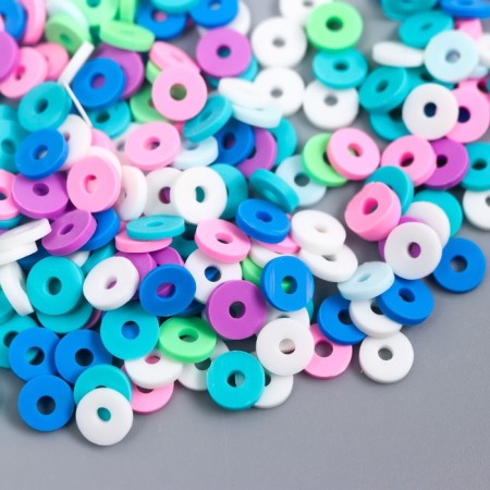 Beads for PVC creativity "Ring of blue-green" set ≈ 330 pcs 0.1x0.6x0.6 cm-1