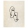 Pillow Roller “Two faces with one line, decorative, size 16x45 cm