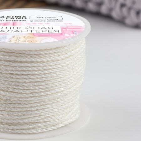 Thread for weaving, d = 2 mm, 25 ± 1 m, white color-1