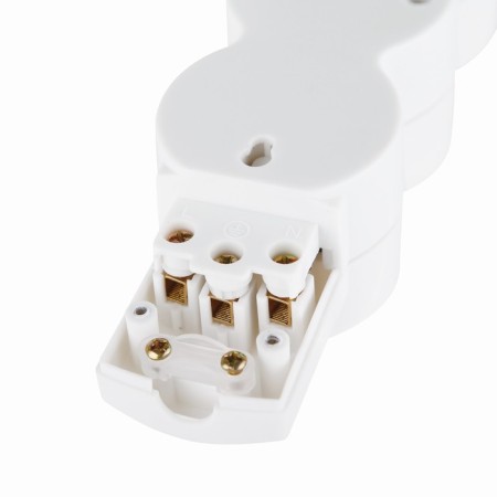 Rosetic block, Quick Fix, 3 nests of s/s curtains with a stop 3680W 16a ip20 white 32018 2, Duw-4