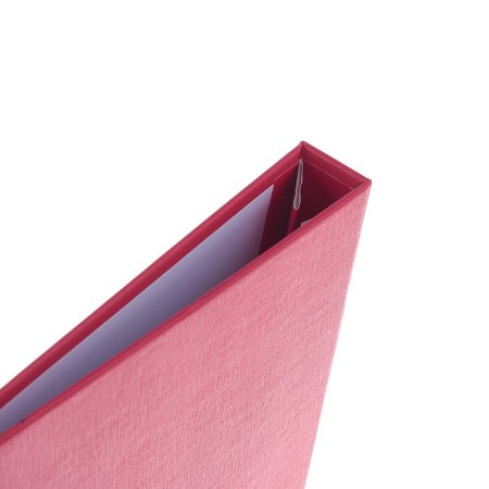 A4 course folder "Coursework", boumvinyl, scallops/cassation, (without paper) red 10 kr01-2