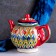 Rishtan ceramics "Patterns", 1000 ml, red