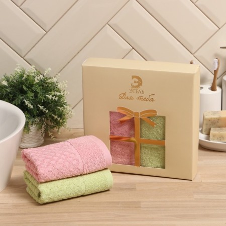 Set of towels Ethel "Coys" (2pc x 30x60 cm) 100% cotton, 450 g/m2