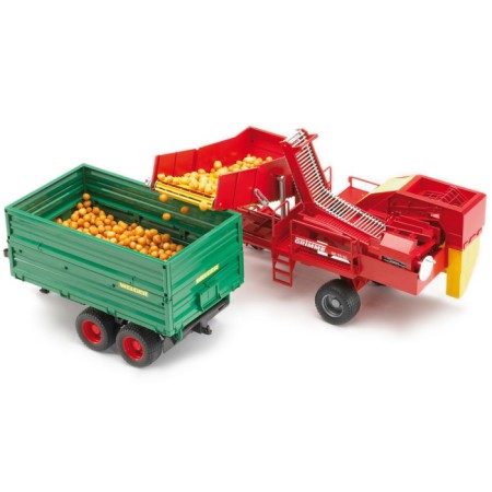 Grimme potato harvester, with potatoes-2