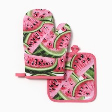 Kitchen set 2 pr. Dilyana watermelon Gembat 17*17cm, mittens-spot 26*16cm, 100%HL