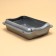 Medium toilet with 36 x 26 x 9 cm, silver (board in the color of the tray)