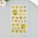 Smiley plastic sticker mix 9.5x17.5 cm