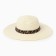 Women's hat with a leopard strap minku Milk color, river 58
